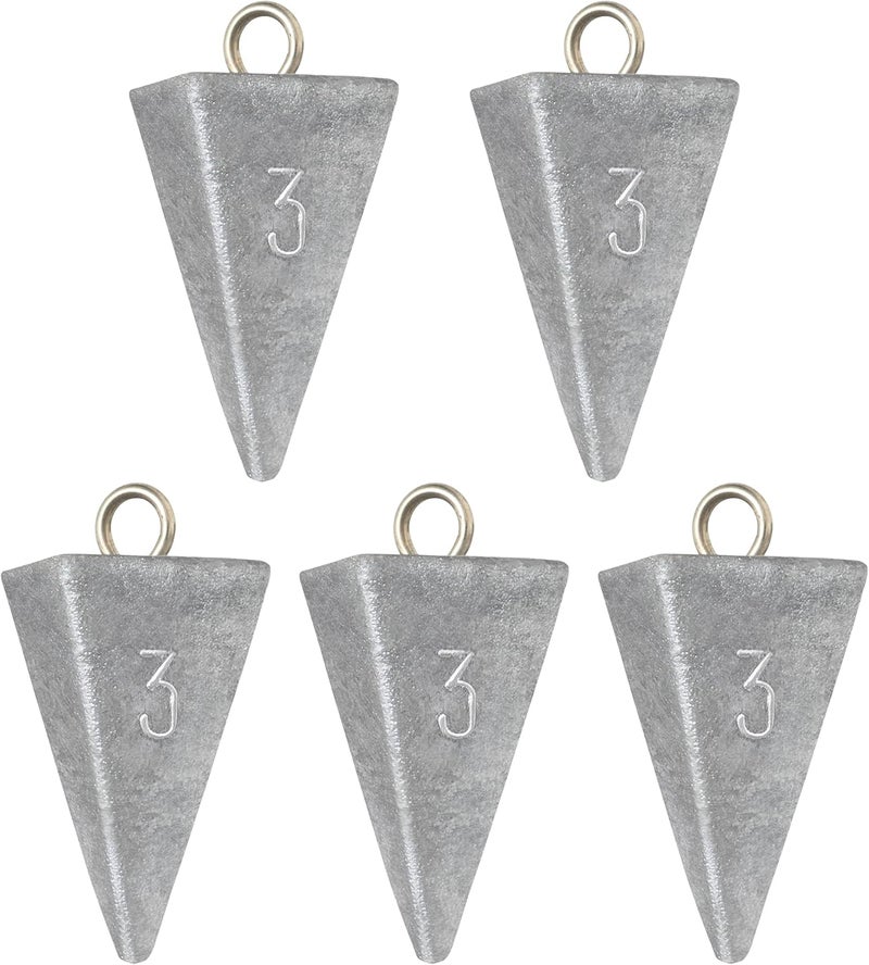 BLUEWING Pyramid Sinkers Lead Fishing Weights 1oz,2oz,3oz,5oz,8oz,10oz,12oz,16oz,32oz for Saltwater - Image 1
